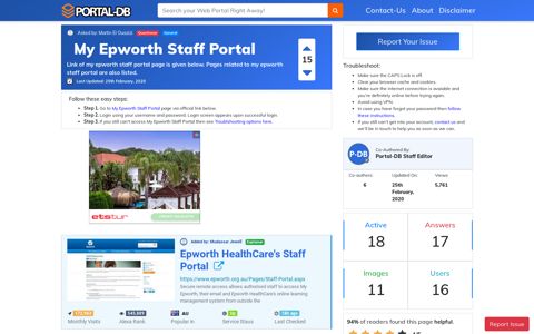 My Epworth Staff Portal