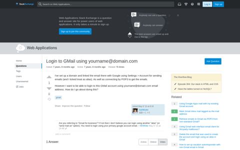 Login to GMail using yourname@domain.com - Web ...