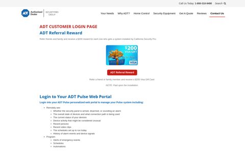 adt customer login page - California Security Pro