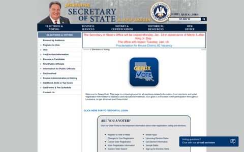 Elections & Voting - Louisiana Secretary of State