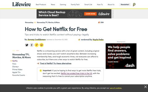 How to Get Netflix for Free - Lifewire