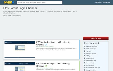 Ffcs Parent Login Chennai - Loginii.com