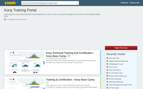 Kony Training Portal - Loginii.com