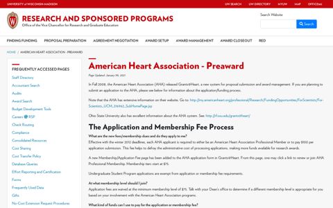 American Heart Association - Preaward | Research and ...