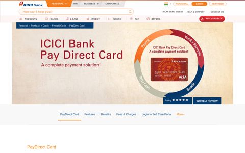 About ICICI Bank Pay Direct Card - ICICI Bank