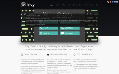 Kivy: Cross-platform Python Framework for NUI Development