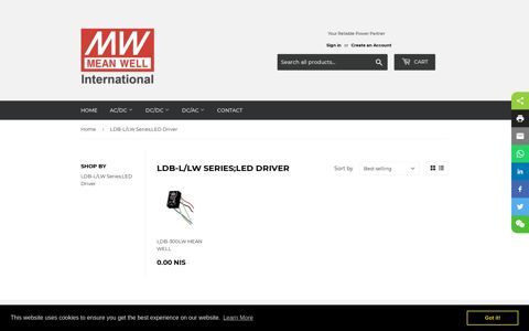 LDB-L/LW Series;LED Driver – MEANWELL POWER