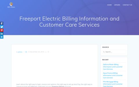 Freeport Electric Billing Information and Customer Care ...