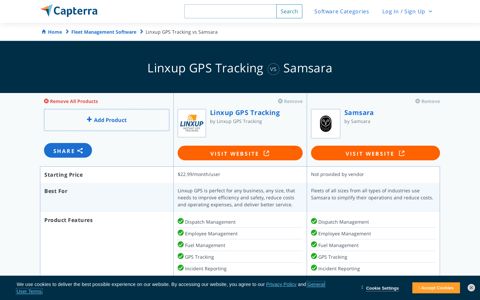 Samsara vs Linxup GPS Tracking - 2020 Feature and Pricing ...