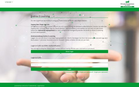 ILIAS Login Page - Endriss E-Learning