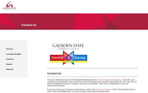 Contact Us | Gadsden State Community College
