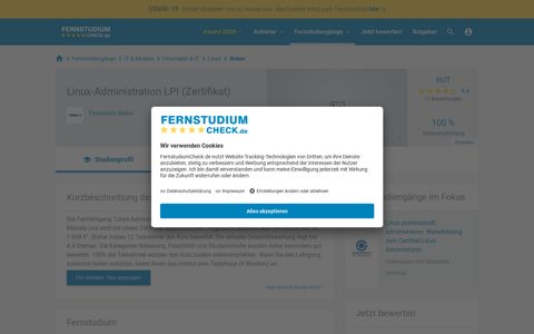 Linux-Administration LPI (Zertifikat) | Fernschule Weber