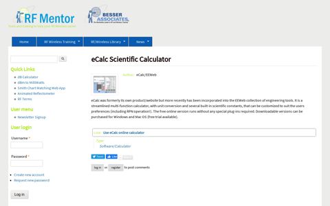 eCalc Scientific Calculator | www.rfmentor.com