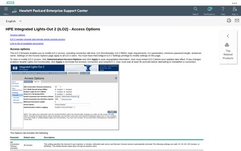 HPE Integrated Lights-Out 2 (iLO2) - Access Options