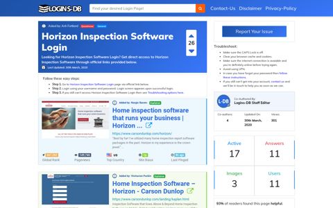 Horizon Inspection Software Login - Logins-DB