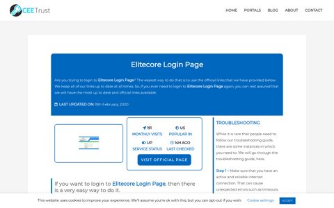 Elitecore Login Page - Find Official Portal - CEE Trust