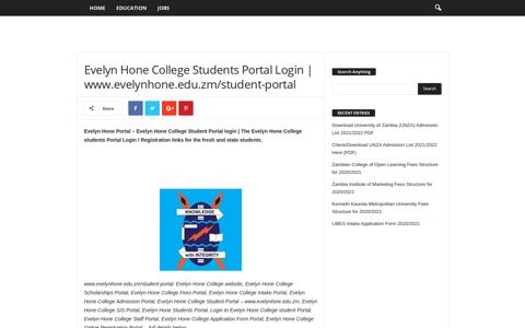 Evelyn Hone College Students Portal Login | www ...