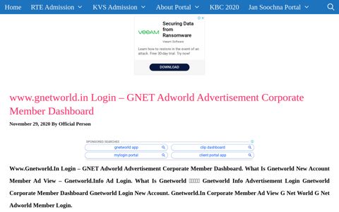 How To Open G-Net Ad World Login New Account - KVS ...
