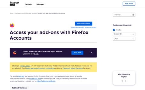 Access your add-ons with Firefox Accounts | Mozilla Support
