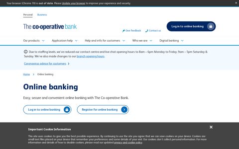 Online Banking | Secure online banking | The Co-operative ...