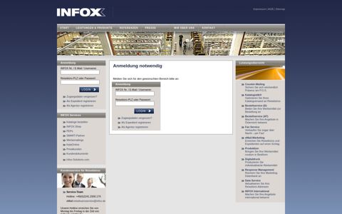 Anmeldung - INFOX GmbH & Co - Homepage