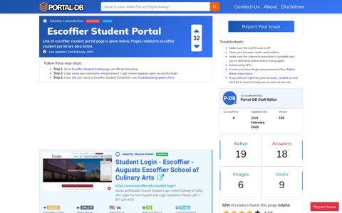 Escoffier Student Portal
