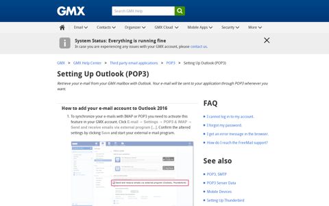 Setting Up Outlook (POP3) - GMX Support - GMX Help Center