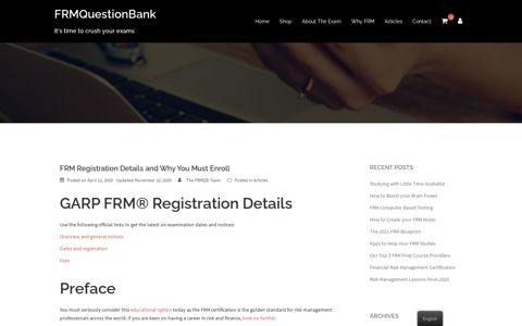 FRM Registration Details and Why You Must Enroll