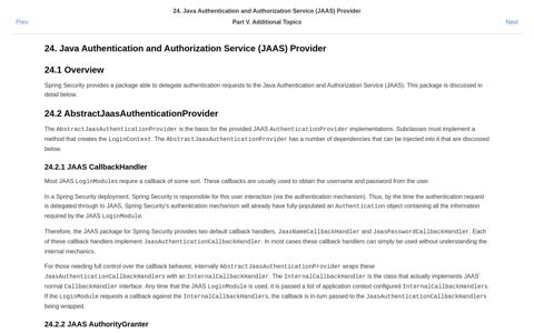 24. Java Authentication and Authorization Service (JAAS ...