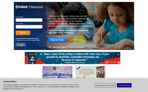 Sign In | TITLEWAVE | Follett School Solutions, Inc.