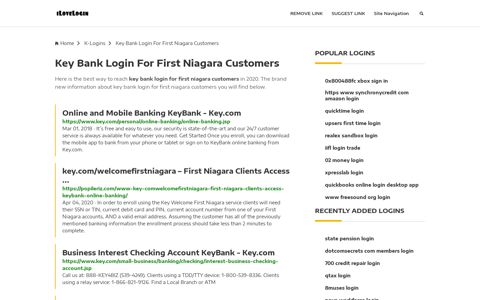 Key Bank Login For First Niagara Customers ❤️ One Click Access