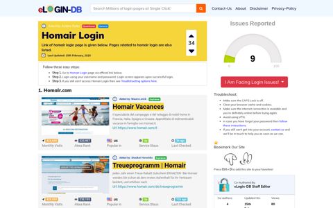 Homair Login - A database full of login pages from all over the ...