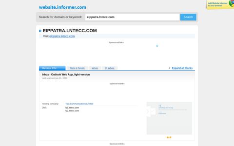 eippatra.lntecc.com at WI. Inbox - Outlook Web App, light version