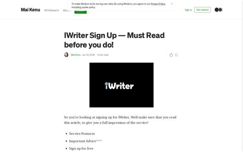 IWriter Sign Up — Must Read before you do! | by Mai Kenu ...