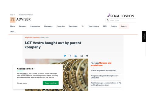 LGT Vestra bought out by parent company - FTAdviser.com