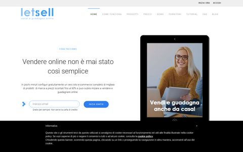 Letsell: Crea gratis un e-commerce completo di prodotti