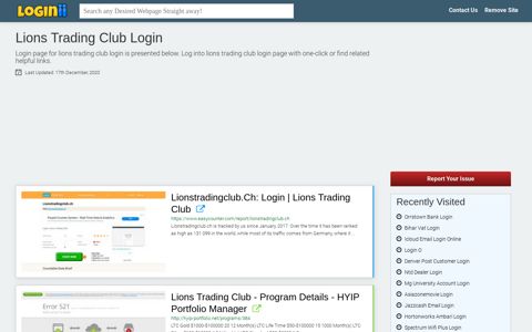 Lions Trading Club Login - Loginii.com