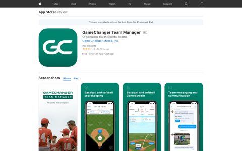 ‎GameChanger Team Manager on the App Store