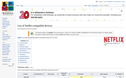 List of Netflix-compatible devices - Wikipedia