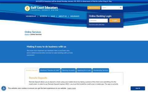 Online Services ... - Gulf Coast Educators Federal Credit Union