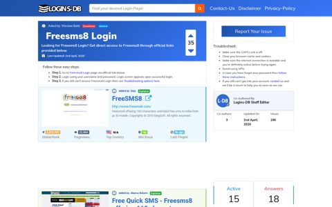 Freesms8 Login - Logins-DB