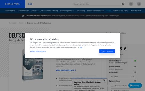 Deutsches Anwalt Office Premium: Datenbank | Haufe Shop