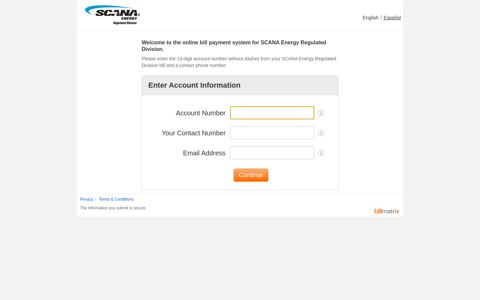 the online bill payment system for SCANA Energy ... - BillMatrix