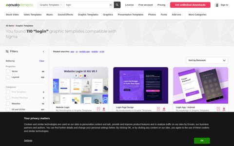 104 Login Graphic Templates Compatible with Figma