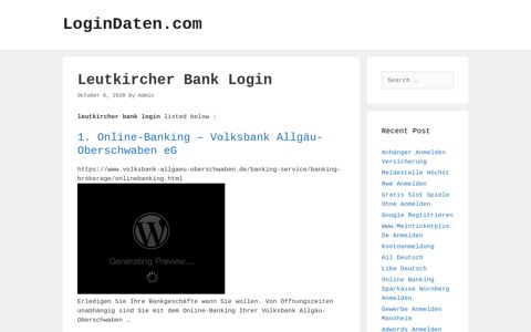 Leutkircher Bank - Online-Banking - Volksbank Allgäu ...