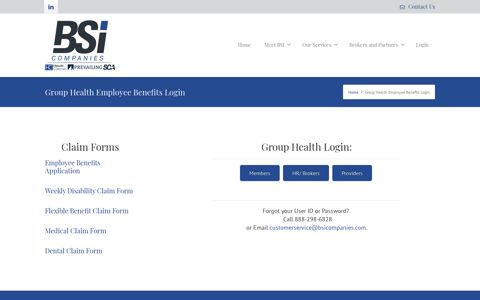 Group Health Employee Benefits Login - BSI Companies