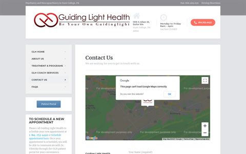 Contact Us | Guiding Light Health