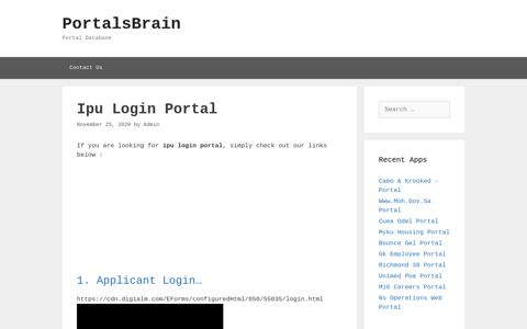 Ipu Login - Applicant Login... - PortalsBrain - Portal Database