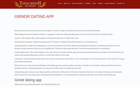 Grindr dating app – Tanah Merah Art Resort