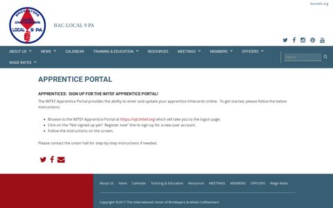 Apprentice Portal | BAC Locals - BAC Local 9 PA